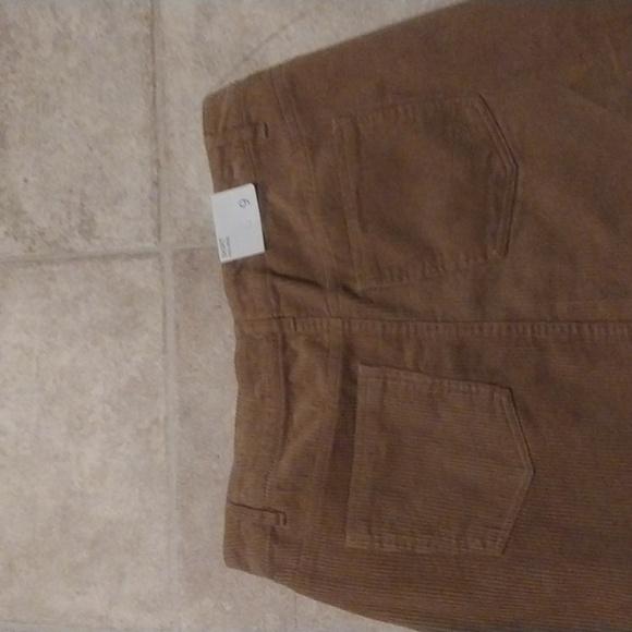Tan Corduroy Mini Skirt Raw Hem - Picture 6 of 8
